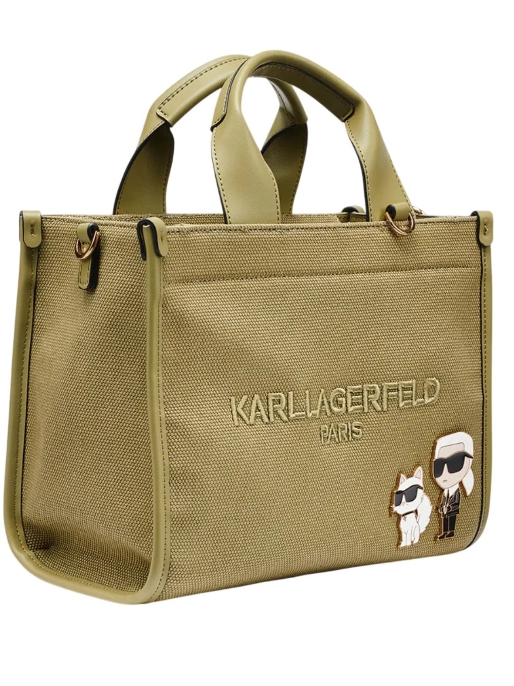 Karl Lagerfeld Paris Kristins Small Tote in Olive Green NWT/ PRICE FIRM - Picture 2 of 9